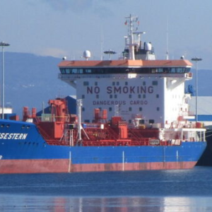 A picture of a tanker chemical vessel used to illustrate our article on tramper and liner
