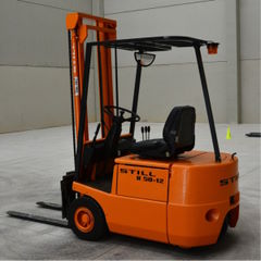 A forklift used to illustrate our article on warehouse handling equipment article.